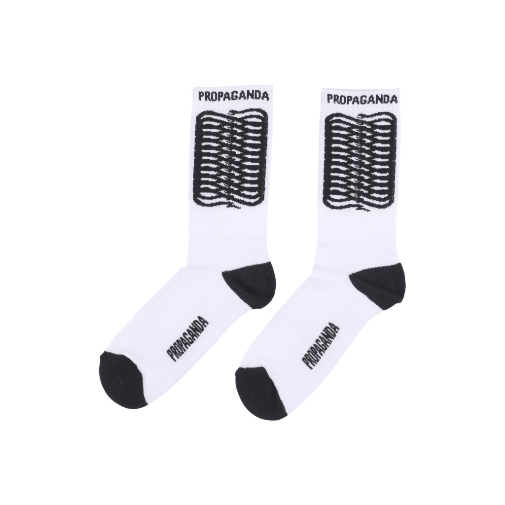 calza media uomo ribs socks WHITE