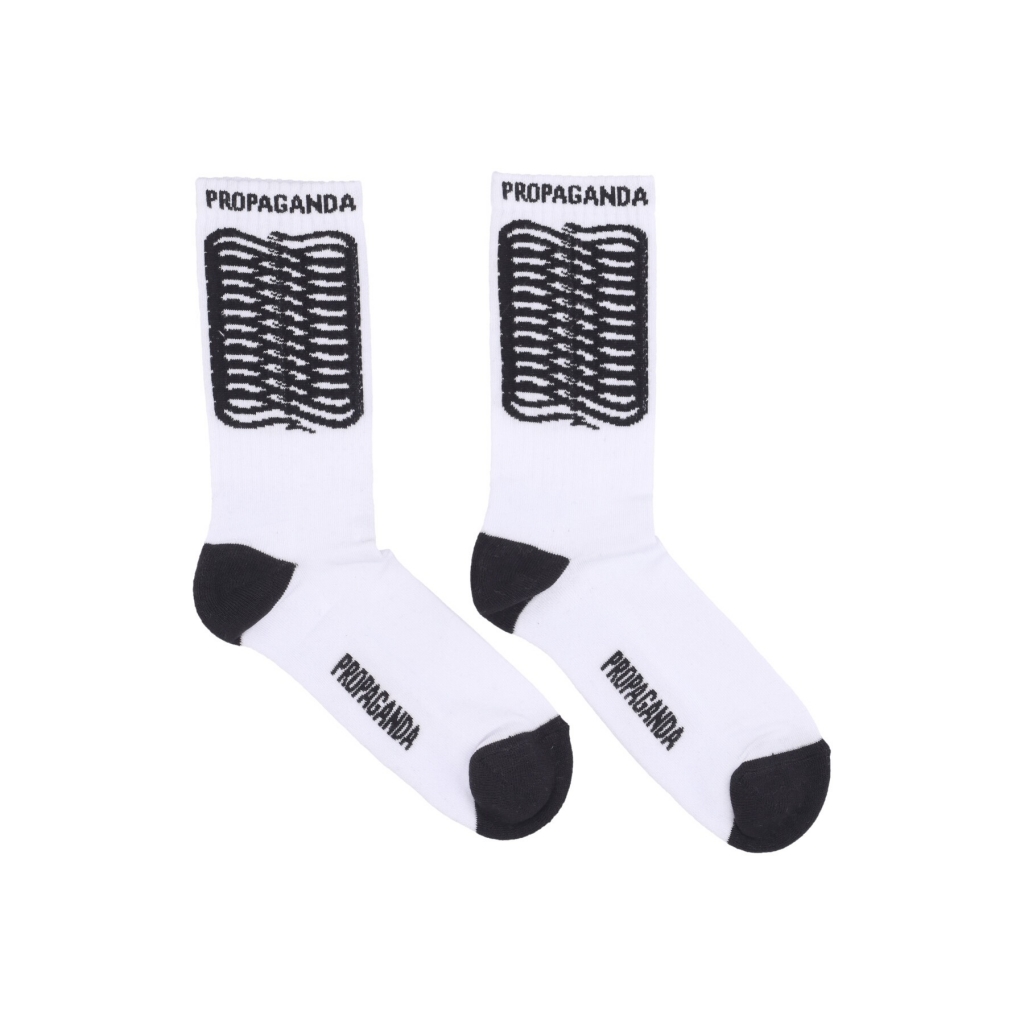 calza media uomo ribs socks WHITE