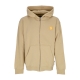 felpa cappuccio zip uomo horus full zip hoodie OATMEAL