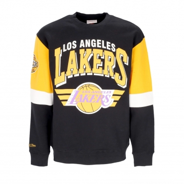 felpa girocollo uomo nba all over crew 30 loslak BLACK