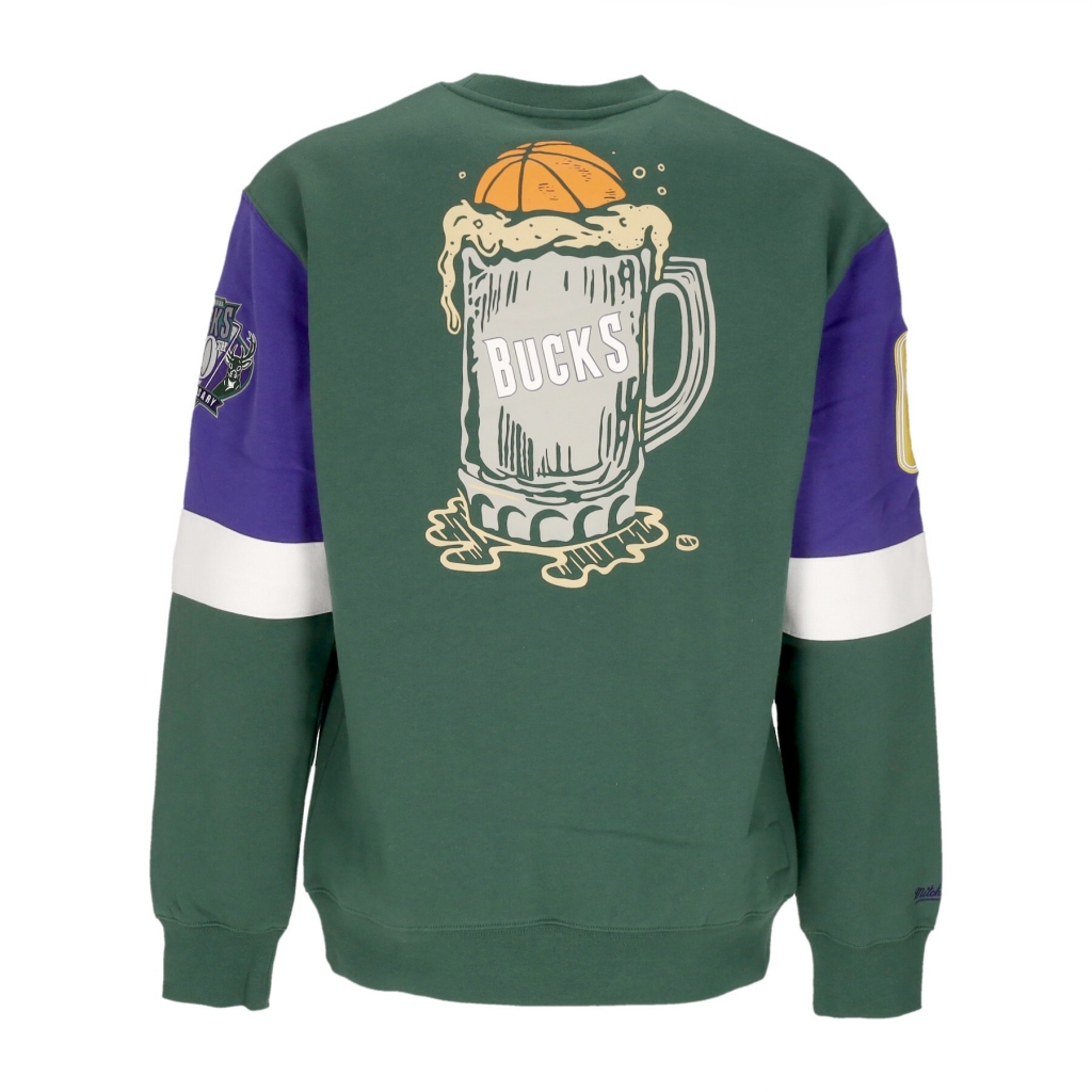 felpa girocollo uomo nba all over crew 30 milbuc ORIGINAL TEAM COLORS