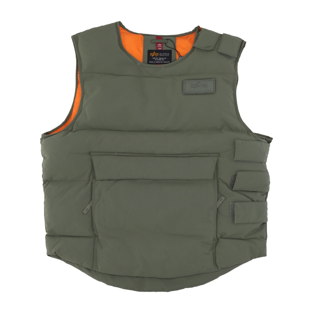 piumino smanicato uomo protector puffer vest SAGE GREEN