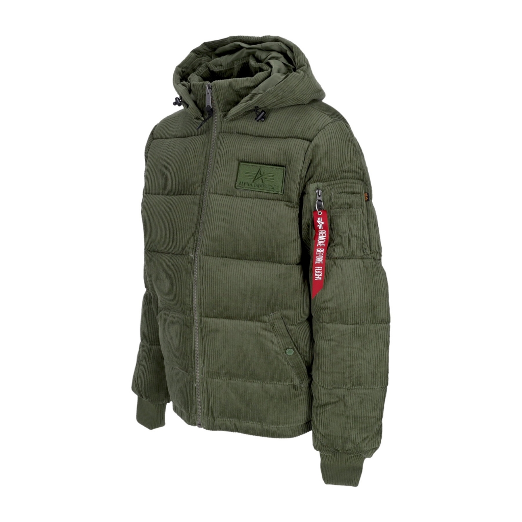 giubbotto uomo puffer cord SAGE GREEN