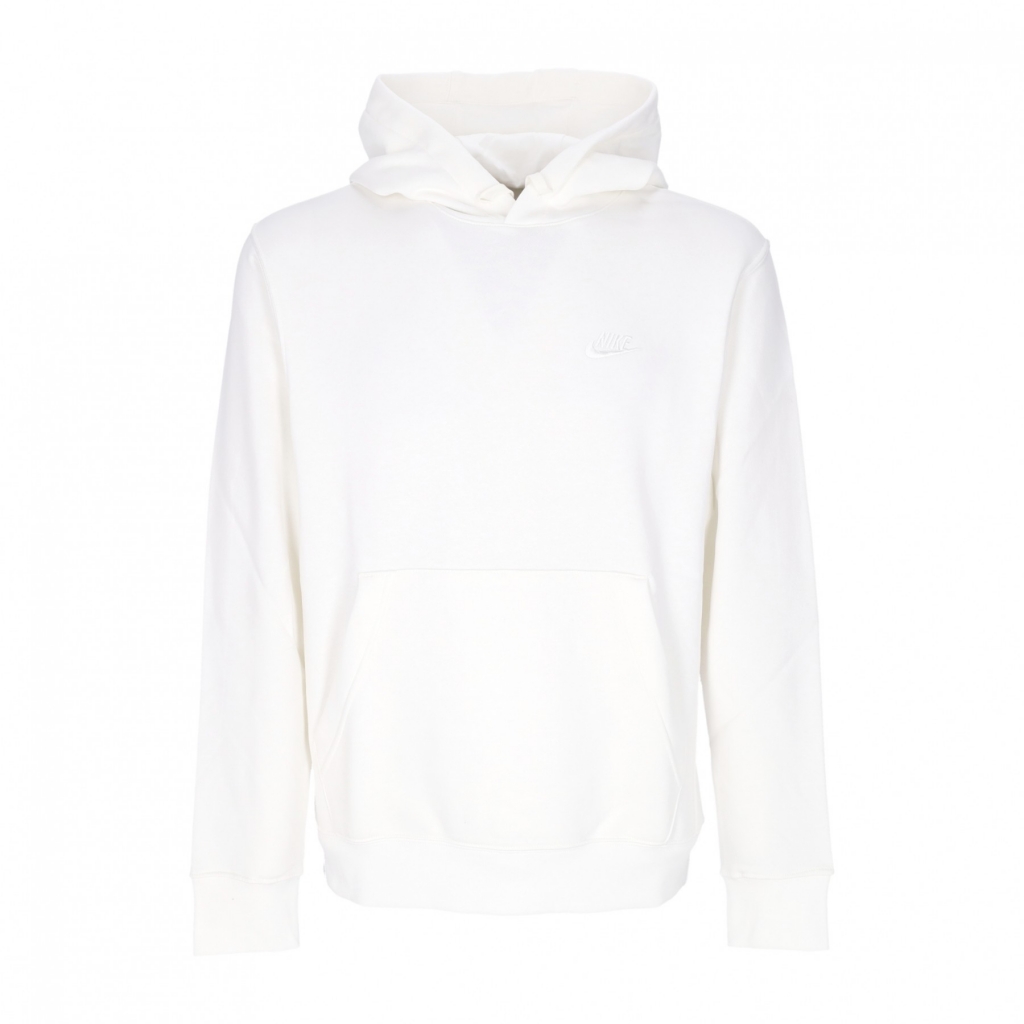 felpa cappuccio uomo club hoodie pullover basketball SAIL/SAIL/WHITE