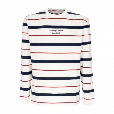 maglietta manica lunga uomo regular stripe l/s tee WHITE/MULTI