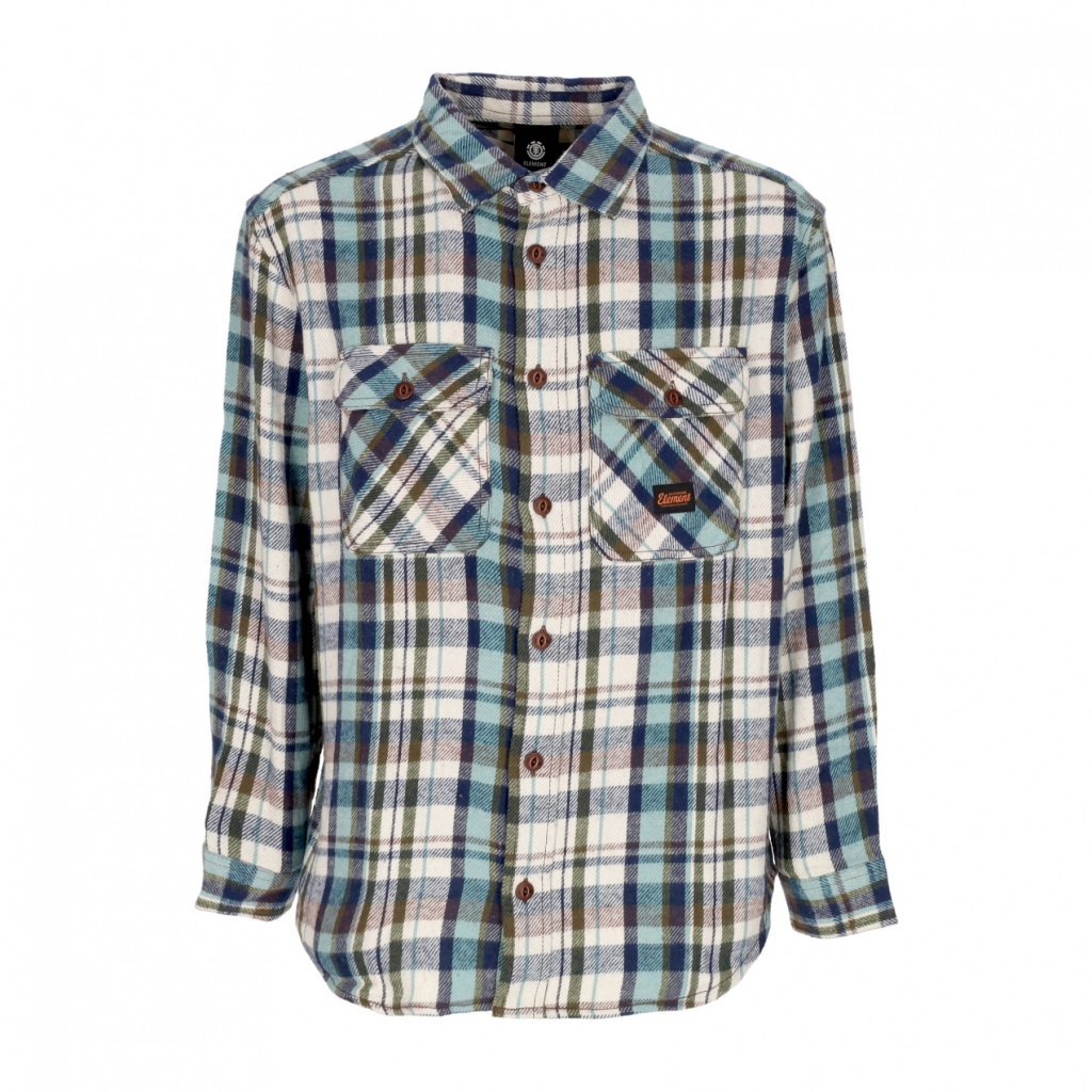 camicia manica lunga uomo hueco classic shirt HUECO PLAID CHESTNUT/MINERAL