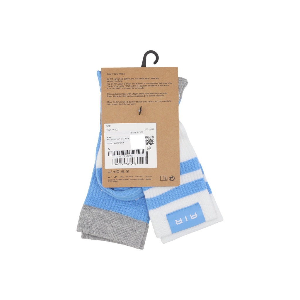 calza media uomo nba everyday essential socks AZURE/WHITE/GREY