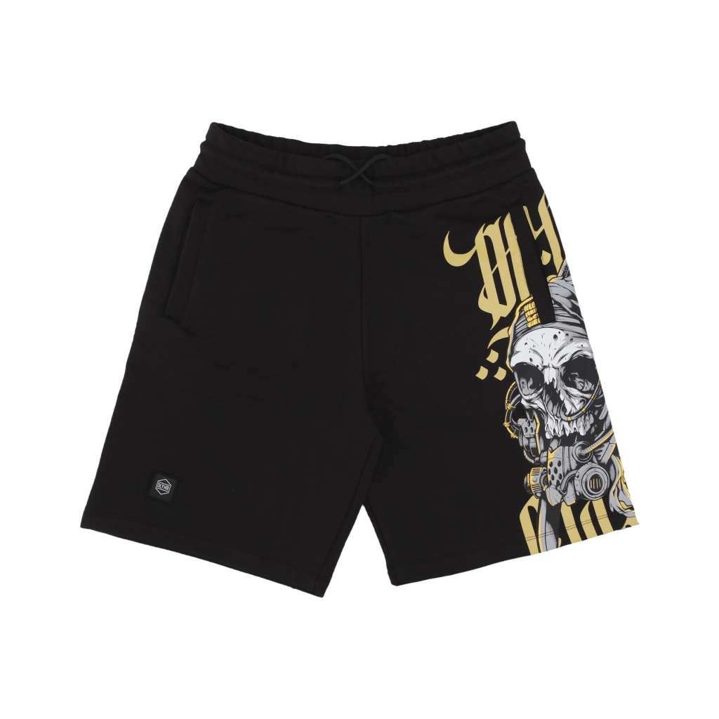 pantalone corto tuta uomo desert skull sweatshorts BLACK