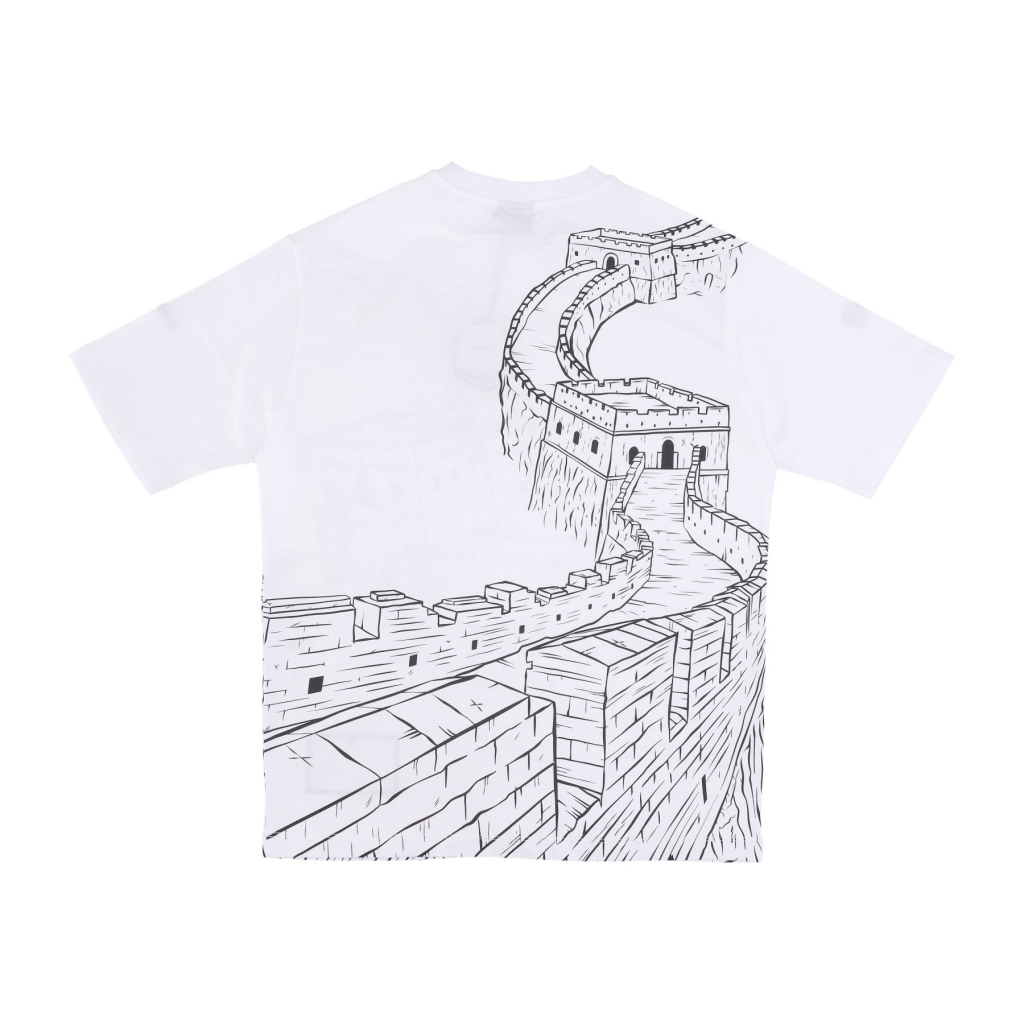 maglietta uomo chinese wall outline over tee WHITE