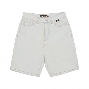 jeans corto uomo loose denim shorts STONE WASHED