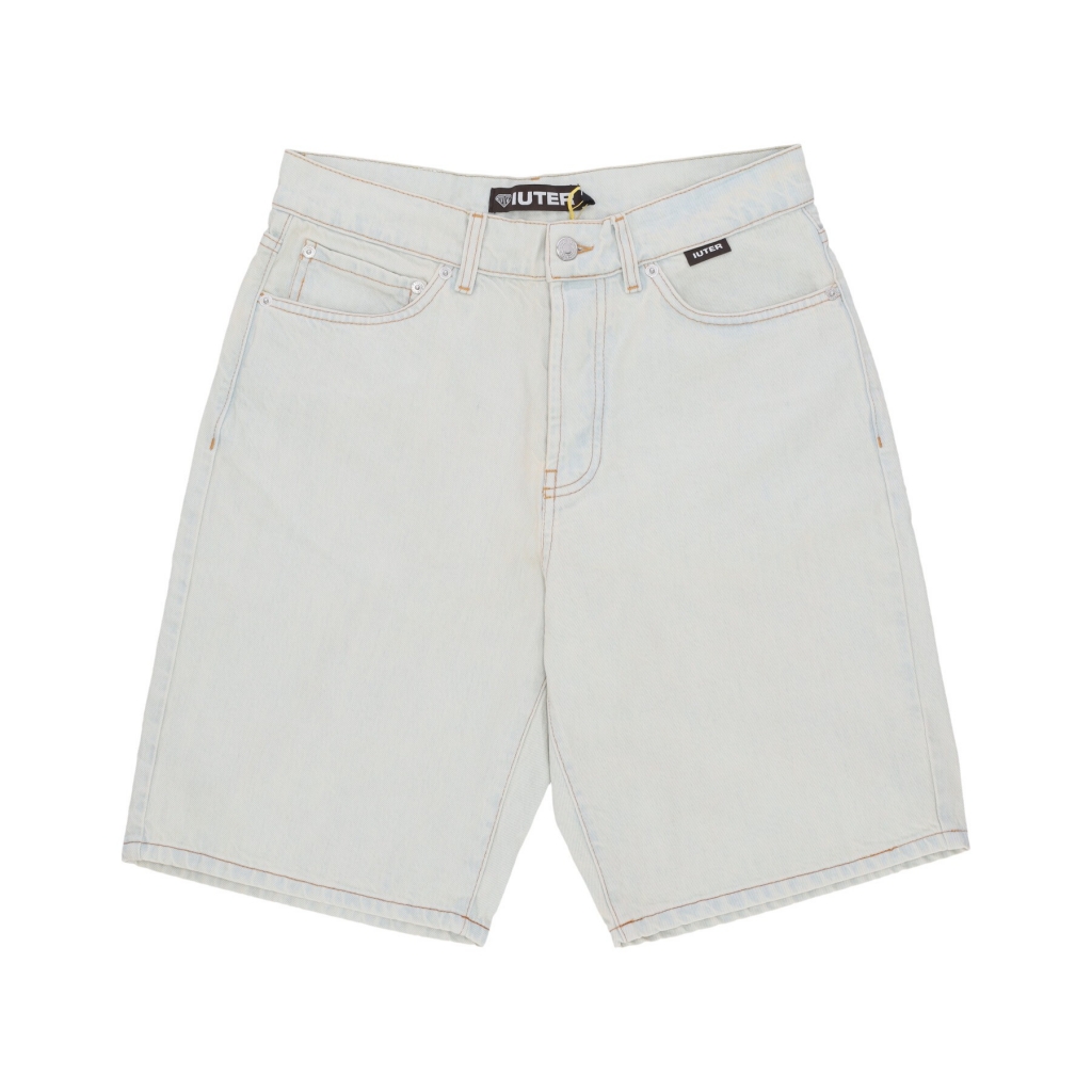 jeans corto uomo loose denim shorts STONE WASHED