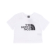 maglietta donna w cropped easy tee WHITE