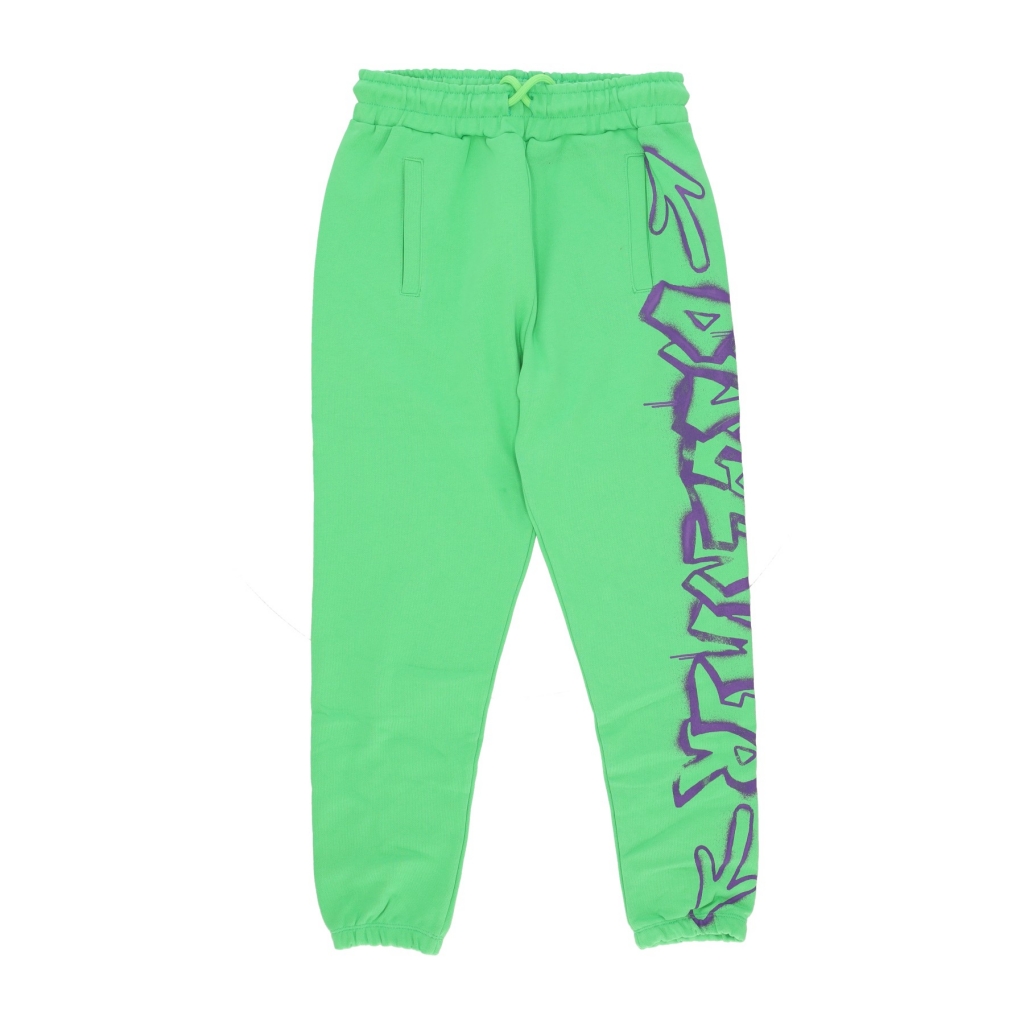 pantalone tuta leggero uomo side logo pant LIME/ST PURPLE