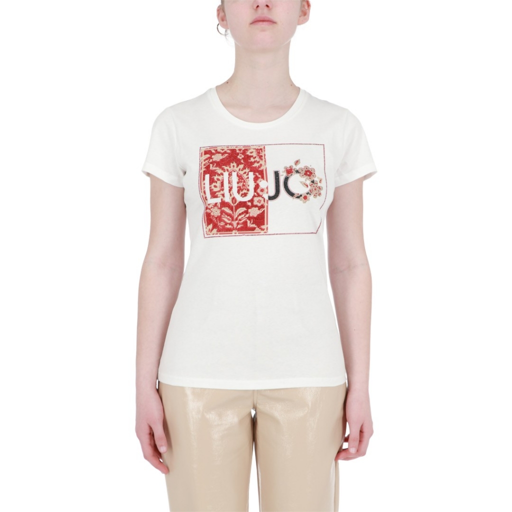 Tshirt Liu Jo Jeans Donna Moda BIANCO LIU JO Bowdoo