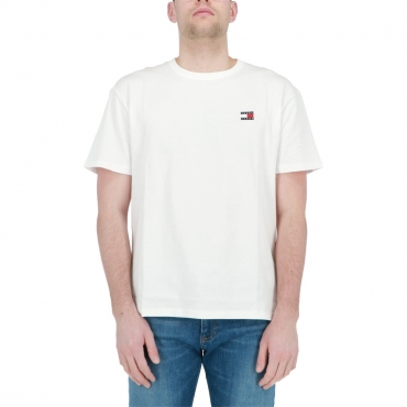Tshirt Tommy Hilfiger Jeans Uomo Reg Badge Tee YBR WHITE