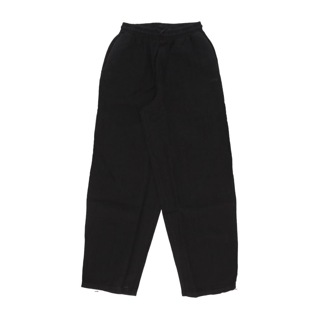 pantalone lungo uomo jan linnen pants BLACK