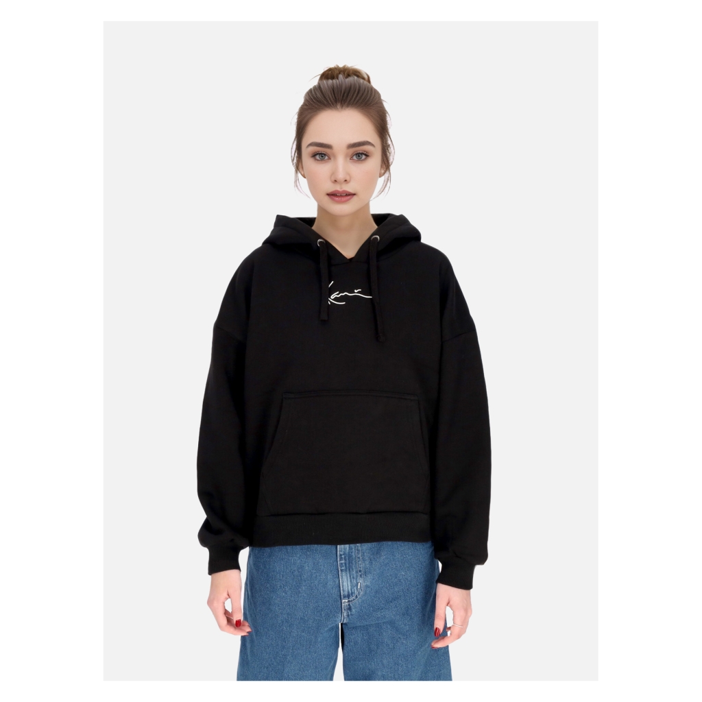 felpa cappuccio donna w essential os hoodie BLACK