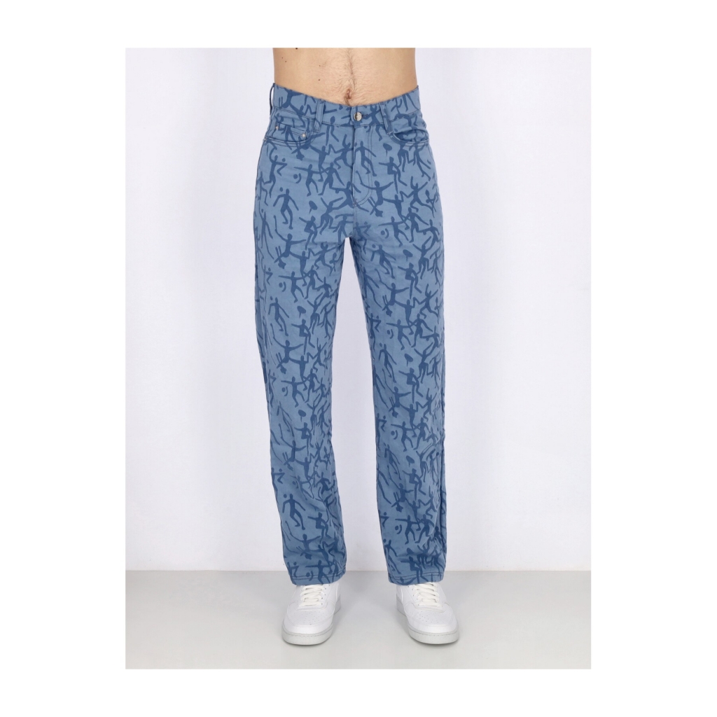 pantalone lungo uomo james allover pants BLUE