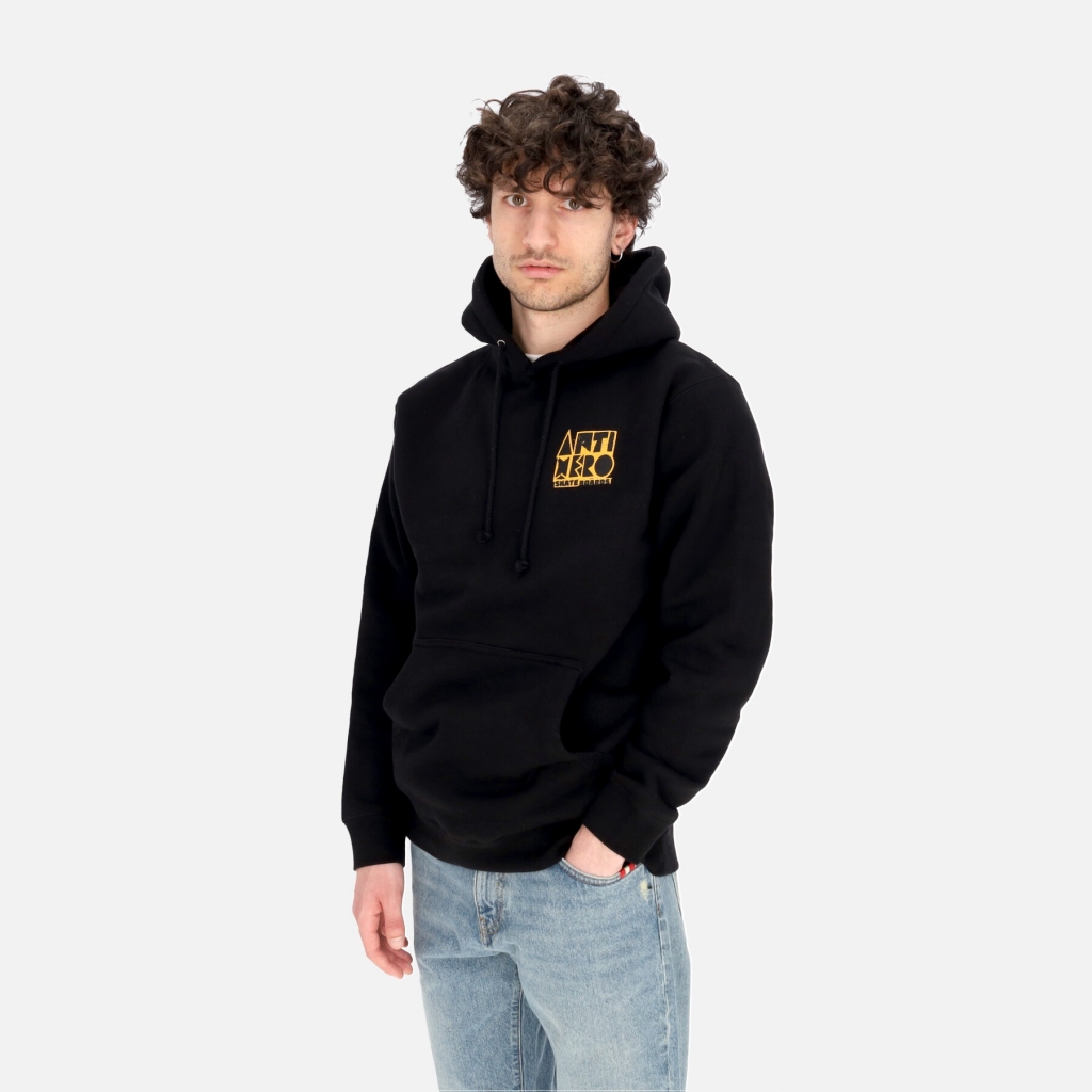 felpa cappuccio uomo slingshot ii hooded BLACK/GOLD