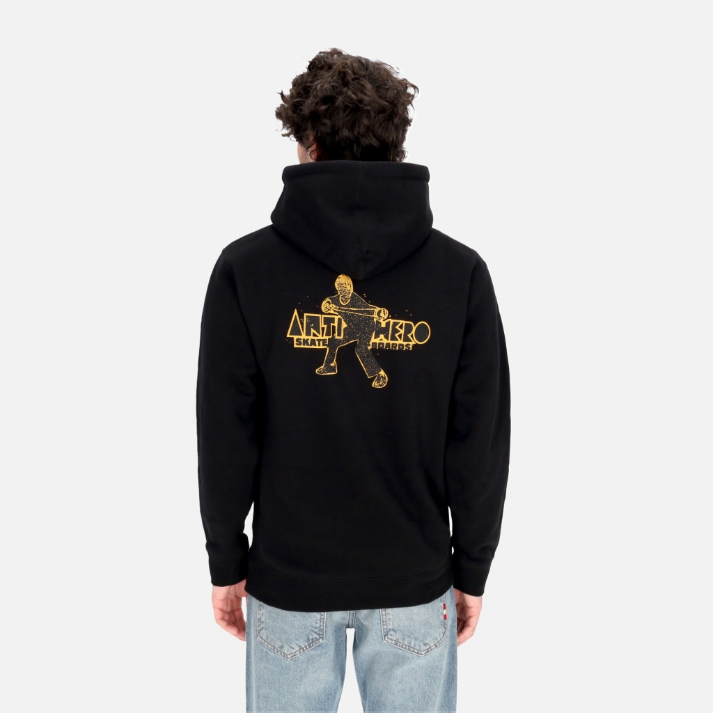 felpa cappuccio uomo slingshot ii hooded BLACK/GOLD