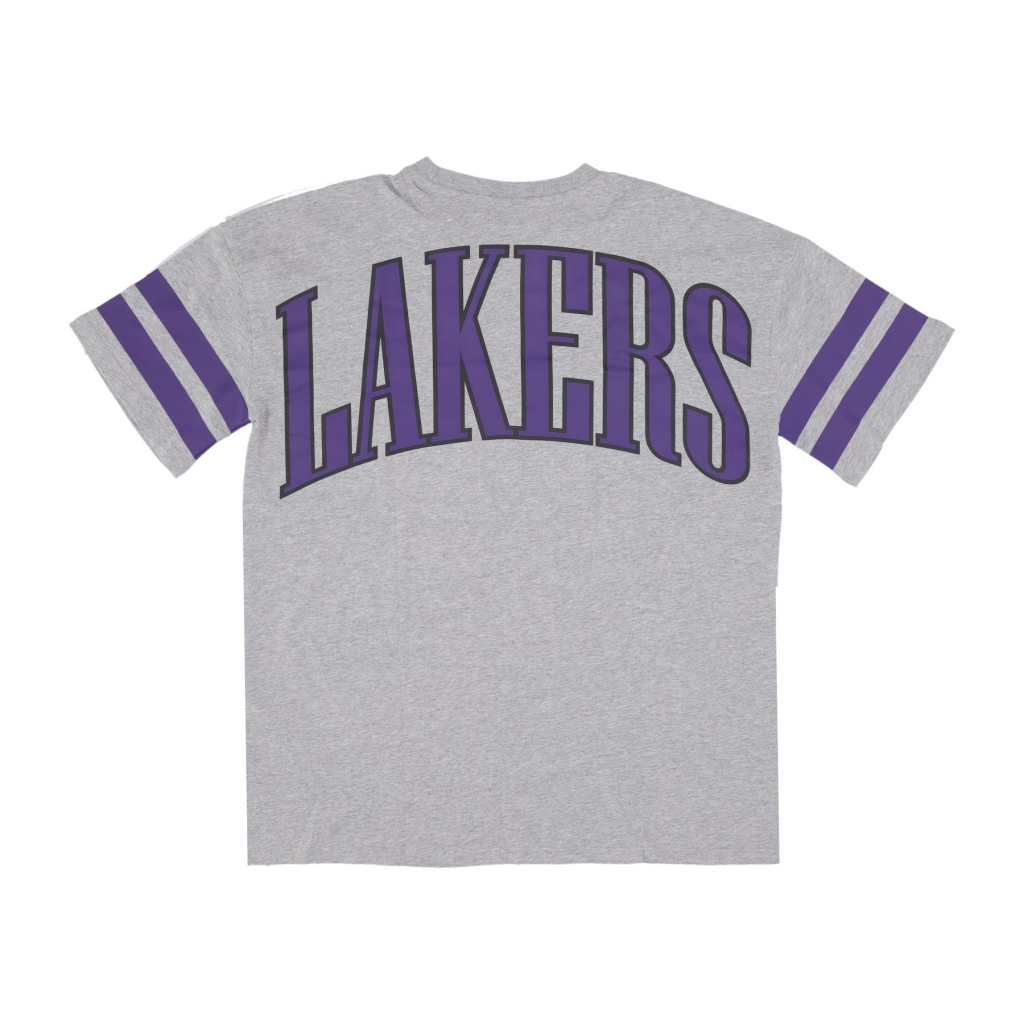 maglietta uomo nba arch graphic oversize tee loslak HEATHER GREY/TRUE PURPLE