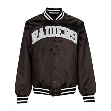 giubbotto bomber uomo nfl satin bomber lasrai BLACK/WHITE