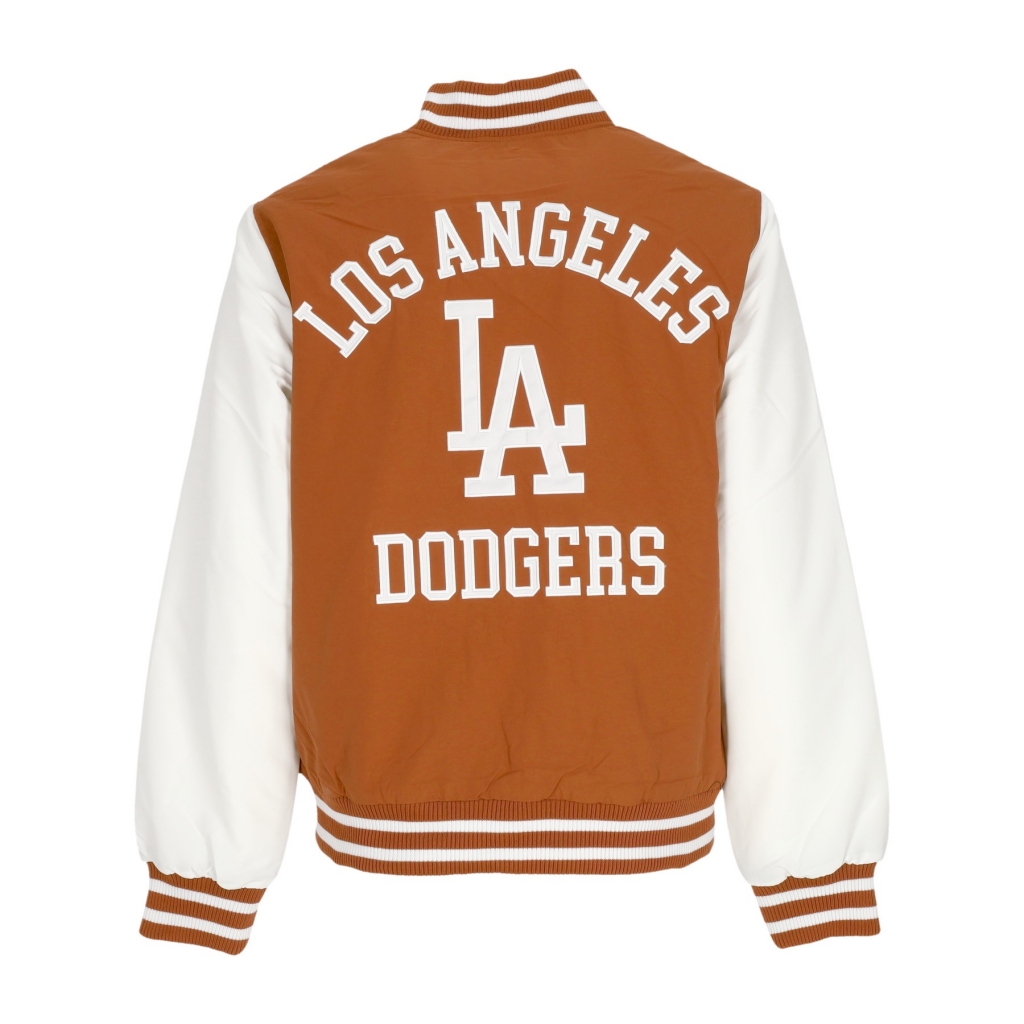 giubbotto bomber uomo mlb team wordmark bomber losdod EARTH BROWN/WHITE