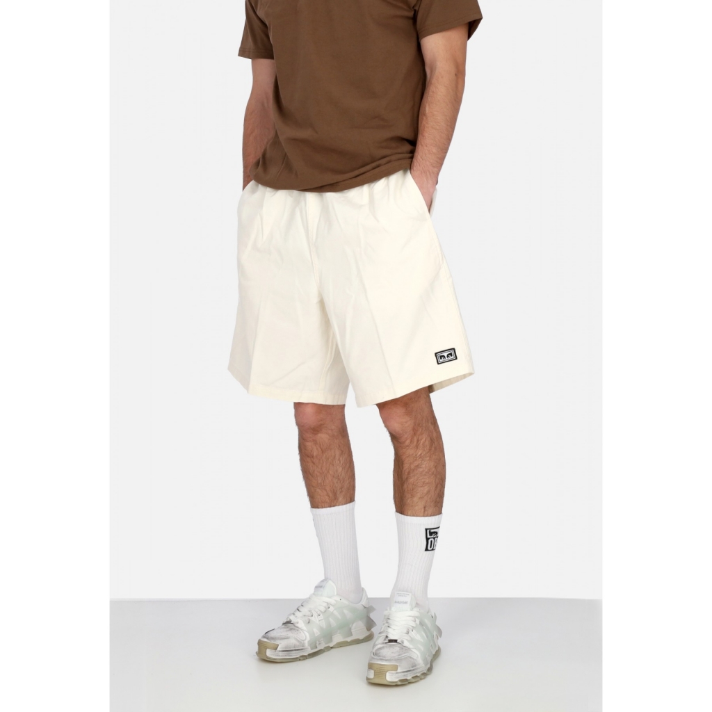 pantalone corto uomo easy relaxed twill short UNBLEACHED