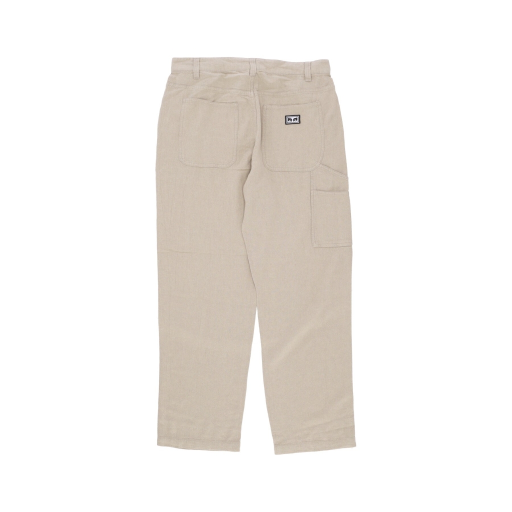 pantalone lungo uomo hardwork linen carpenter pant OATMEAL