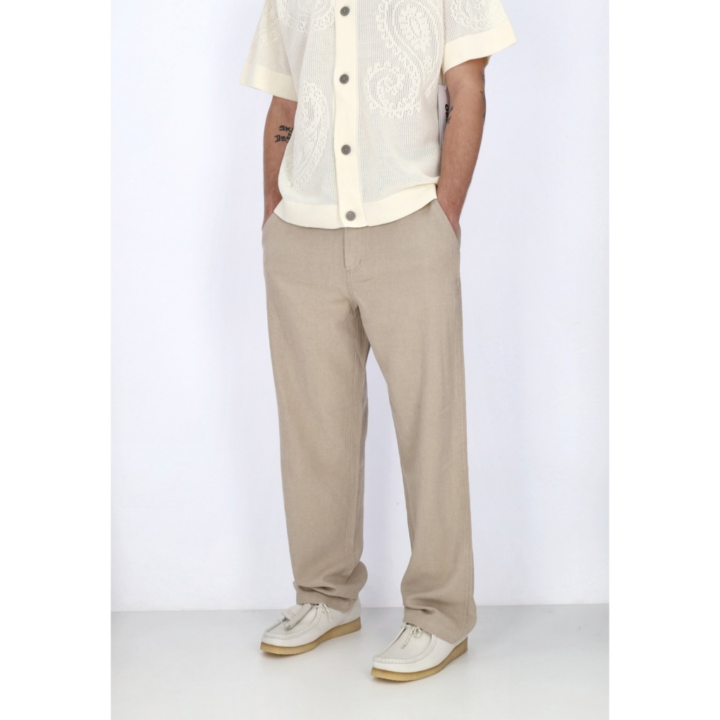 pantalone lungo uomo hardwork linen carpenter pant OATMEAL