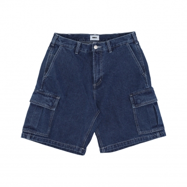 jeans corto uomo bigwig baggy denim cargo short STONE WASH INDIGO