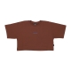 maglietta corta donna w ribs crop top tee MINK BROWN