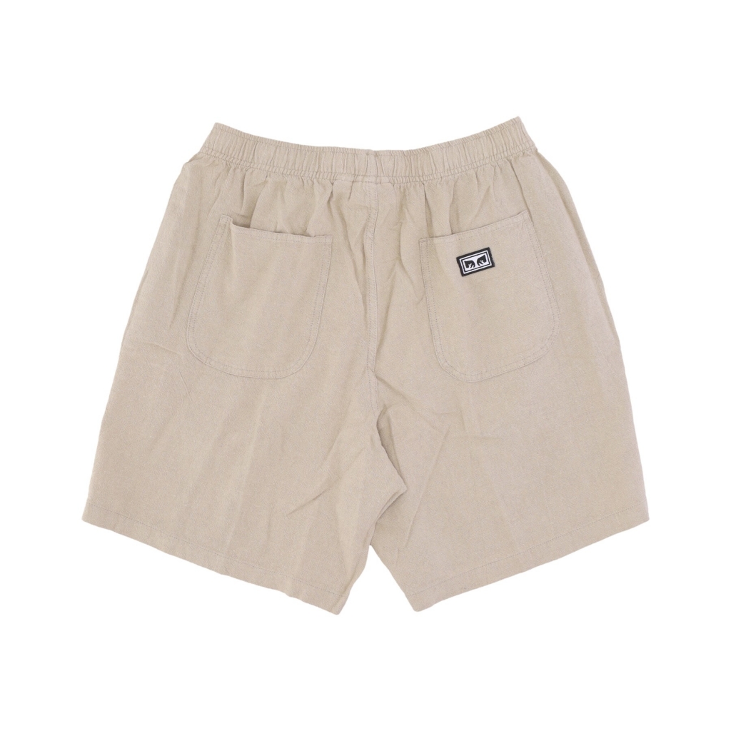 pantalone corto uomo easy linen short OATMEAL