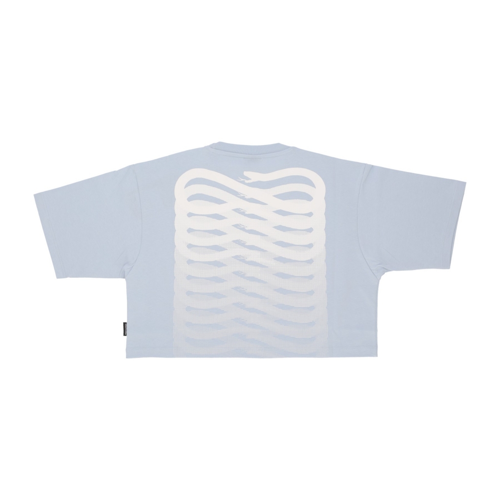 maglietta corta donna w ribs crop top tee SKY