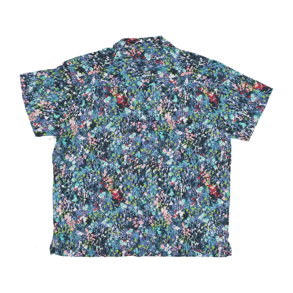 camicia manica corta uomo the garden woven shirt TEAL BLUE MULTI