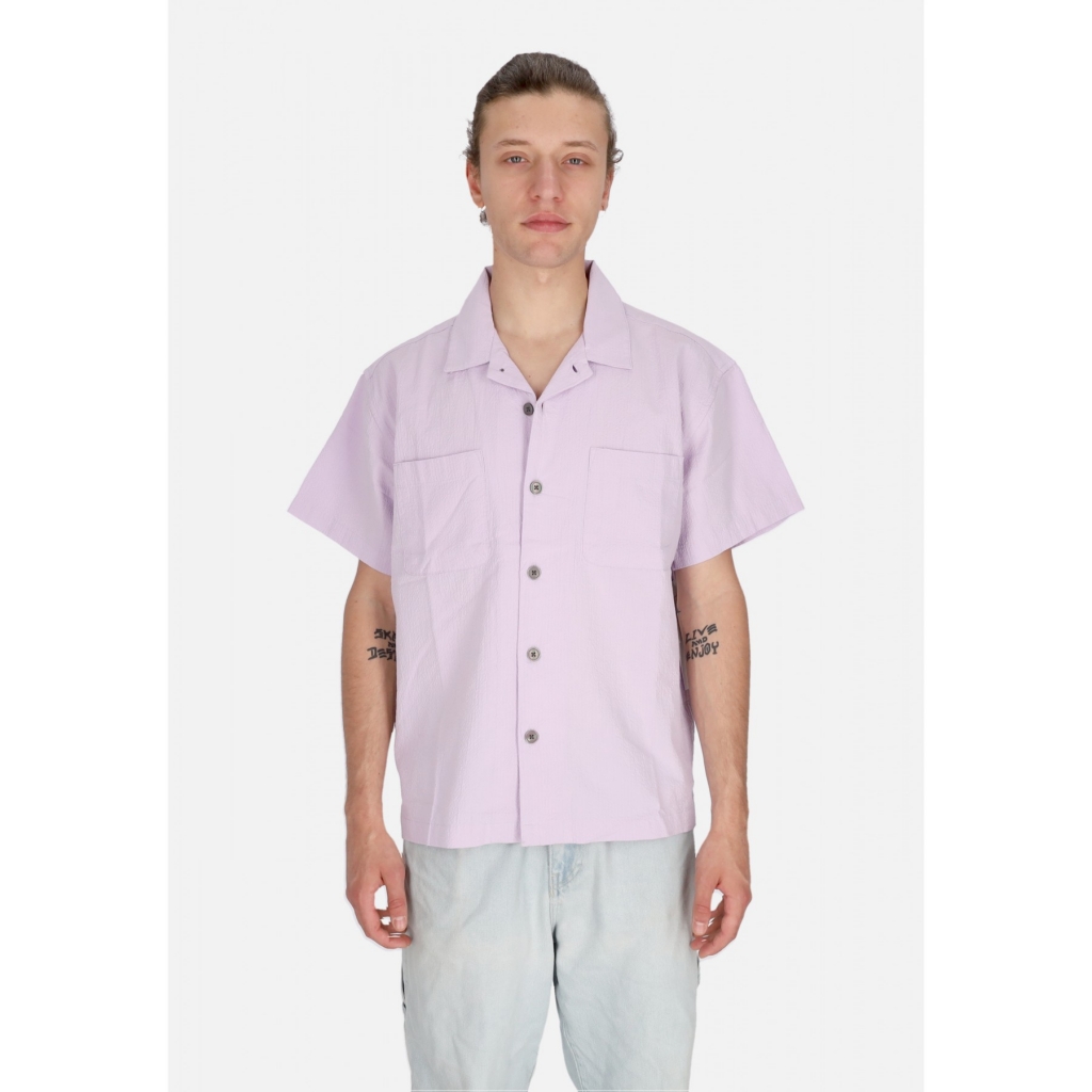 camicia manica corta uomo sunrise woven shirt ORCHID PETAL