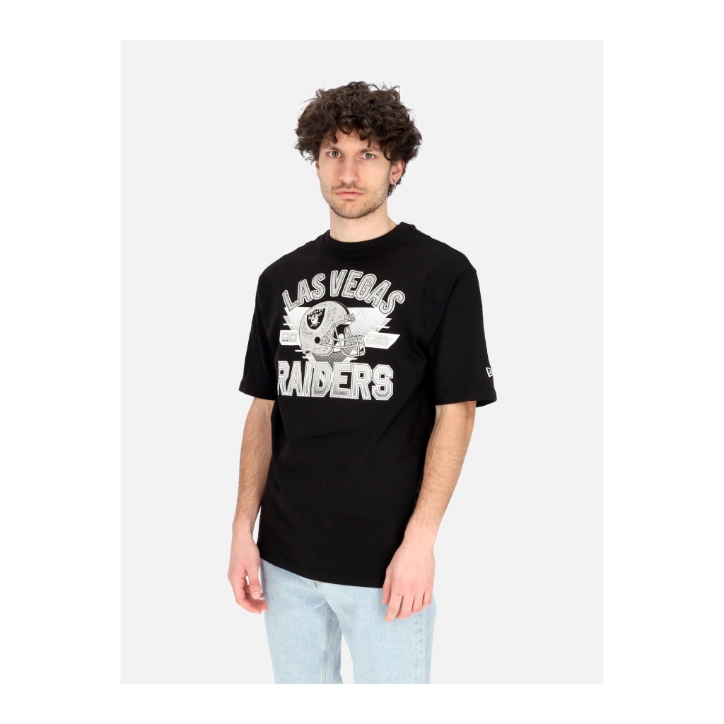 maglietta uomo nfl oversize tee lasrai BLACK/WHITE