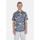 camicia manica corta uomo halibut hunter woven shirt NAVY