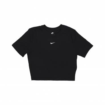maglietta donna w sportswear essential slim-fit crop tee BLACK/WHITE