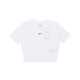 maglietta donna w sportswear essential slim-fit crop tee WHITE/WHITE/BLACK