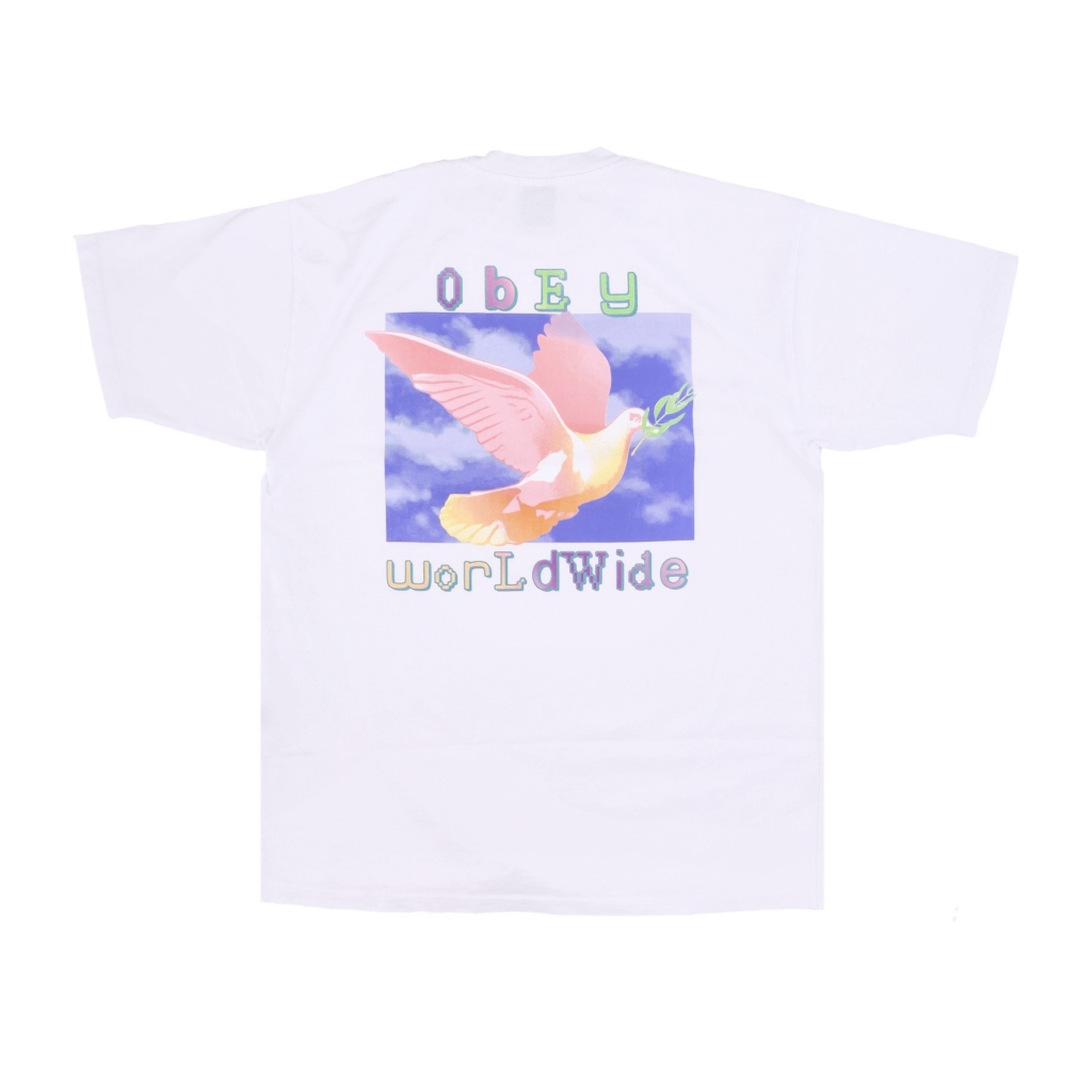 maglietta uomo dove of peace heavy weight classic tee WHITE