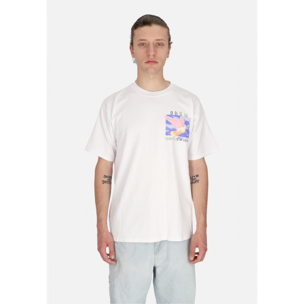 maglietta uomo dove of peace heavy weight classic tee WHITE