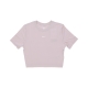 maglietta donna w sportswear essential slim-fit crop tee PLATINUM VIOLET/WHITE