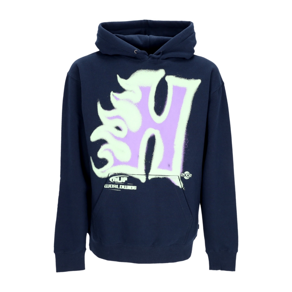 felpa cappuccio uomo heat wave po hoodie NAVY