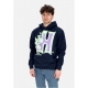 felpa cappuccio uomo heat wave po hoodie NAVY