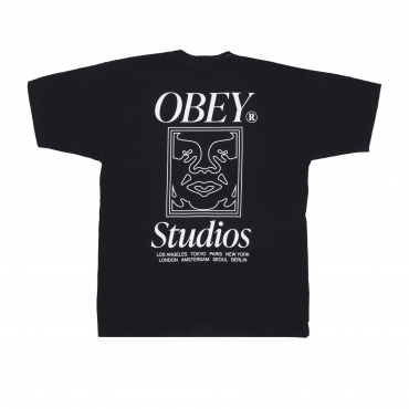 maglietta uomo studios icon heavy weight classic box tee JET BLACK