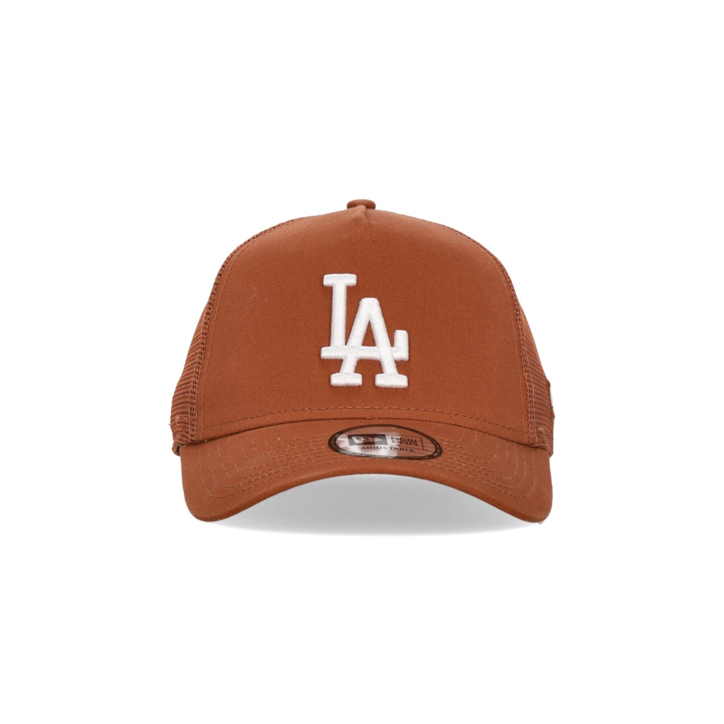 cappellino visiera curva uomo mlb league essential trucker losdod EARTH BROWN/WHITE