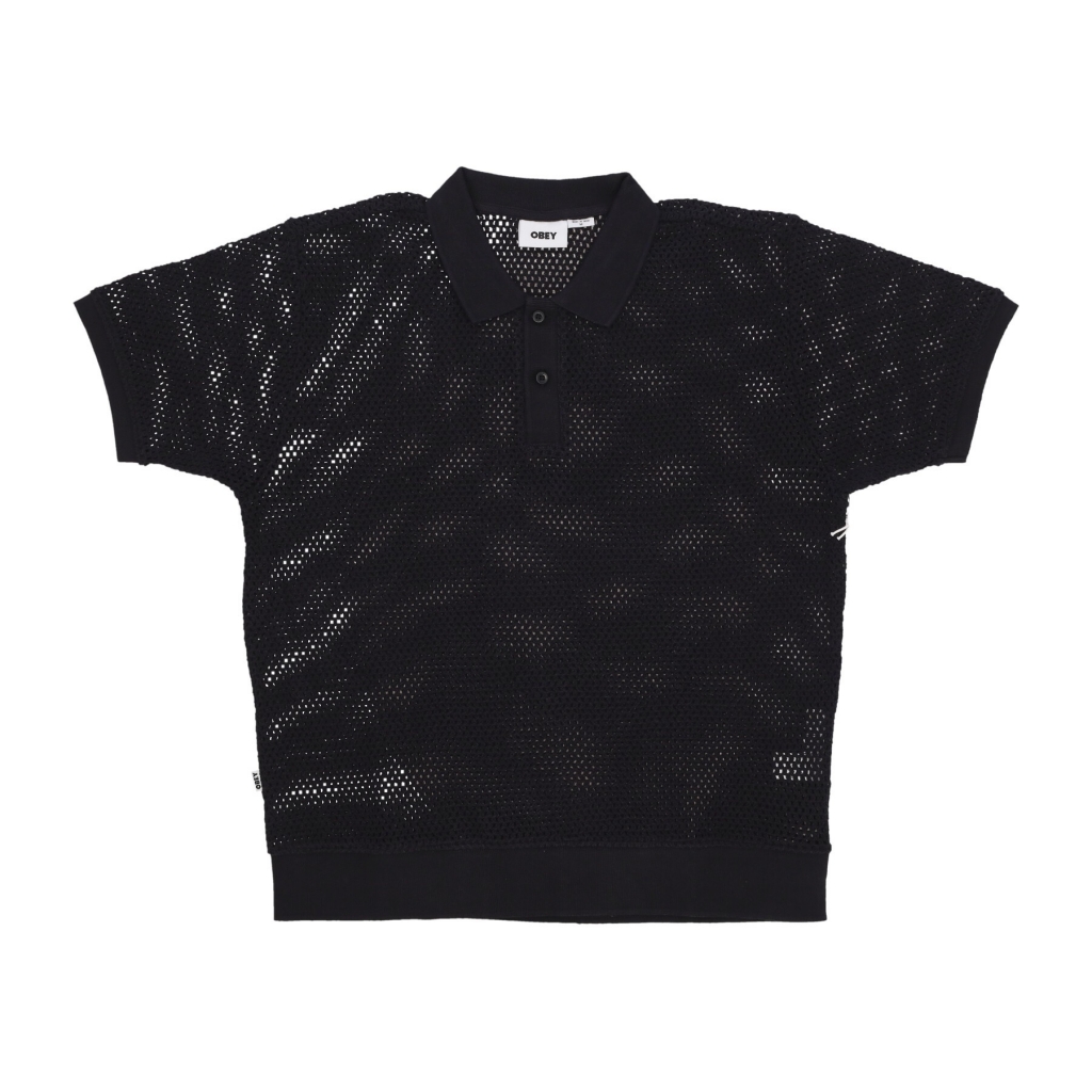 polo manica corta uomo duke mesh polo BLACK