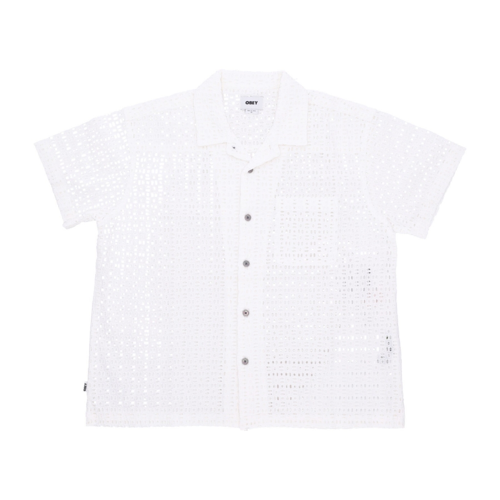 camicia manica corta uomo vida woven WHITE