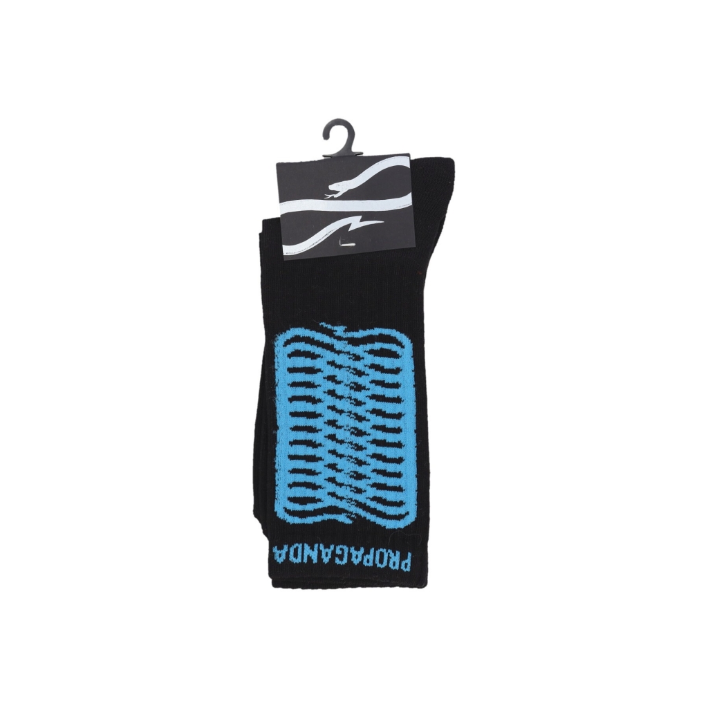 calza media uomo ribs socks BLACK/TEAL